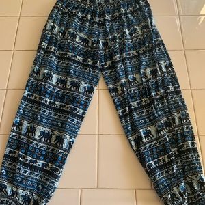 Elephant Harem Hippie High Waist Pants- M